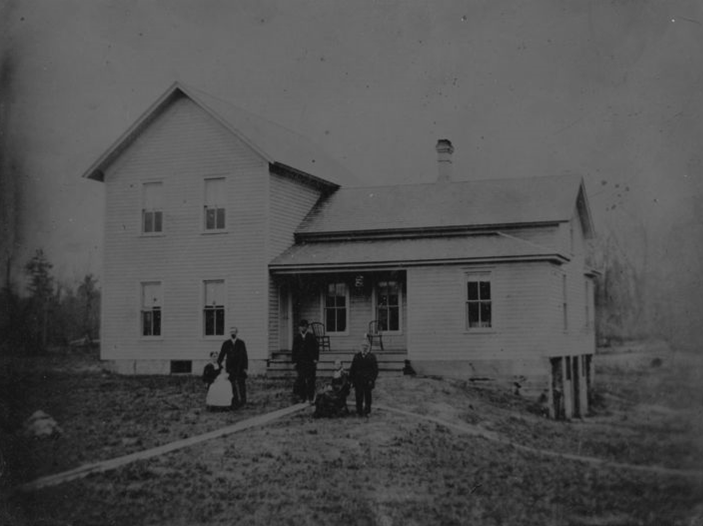 Upright Wing Farmhouse with Incorporated Livestock Barn or Carriage House - Ca. 1870s